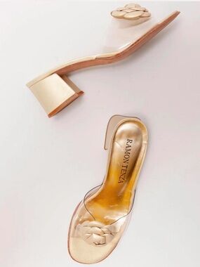 vintage y2k block heel slide sandals